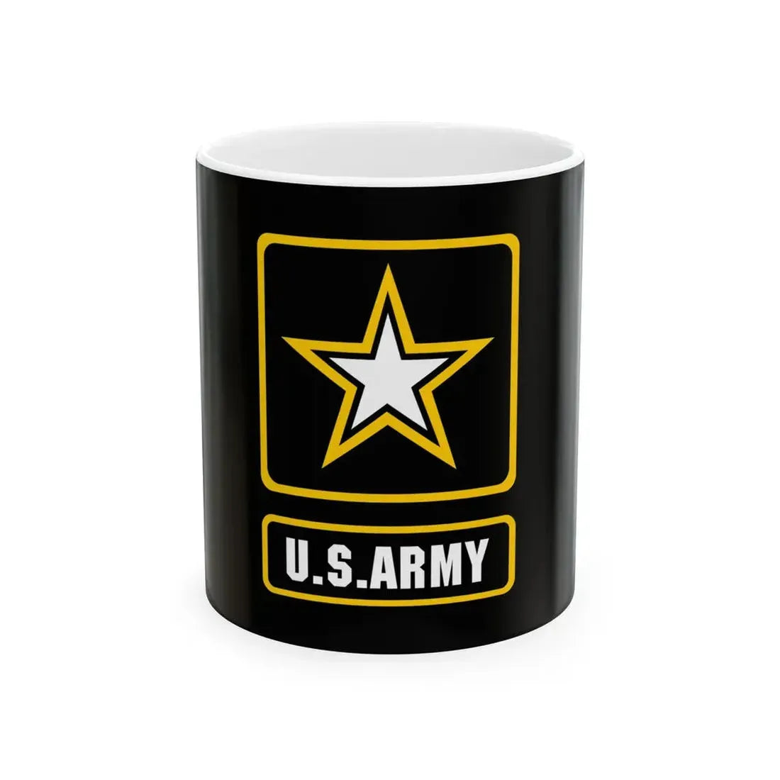 US Army logo flag (United States) White Coffee Mug 11oz - Go Mug Yourself