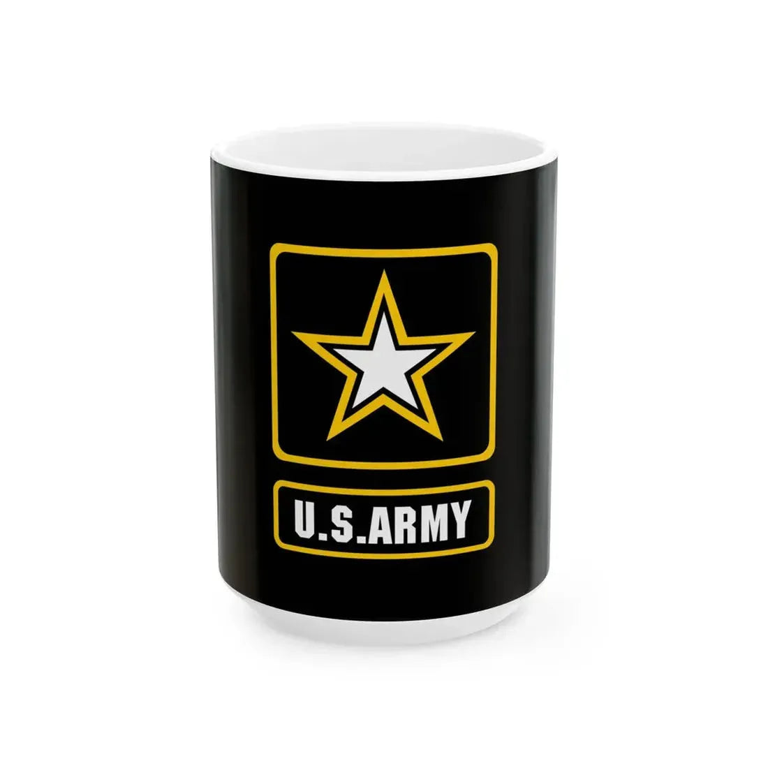 US Army logo flag (United States) White Coffee Mug 15oz - Go Mug Yourself