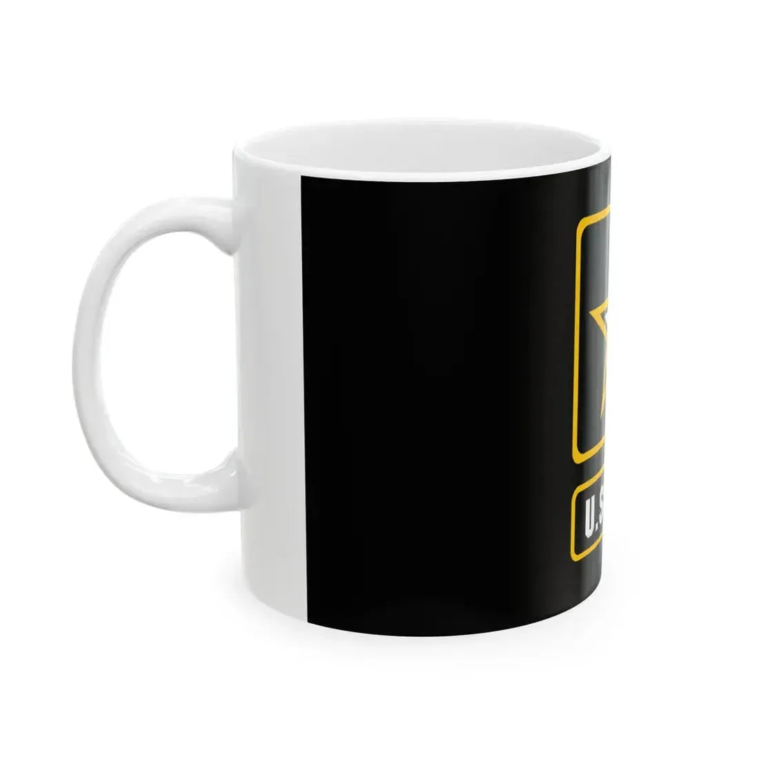 US Army logo flag (United States) White Coffee Mug - Go Mug Yourself