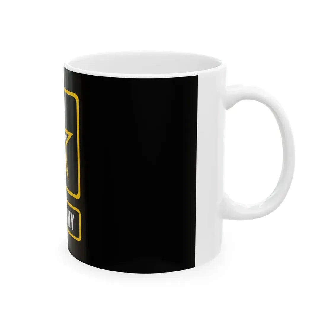 US Army logo flag (United States) White Coffee Mug - Go Mug Yourself