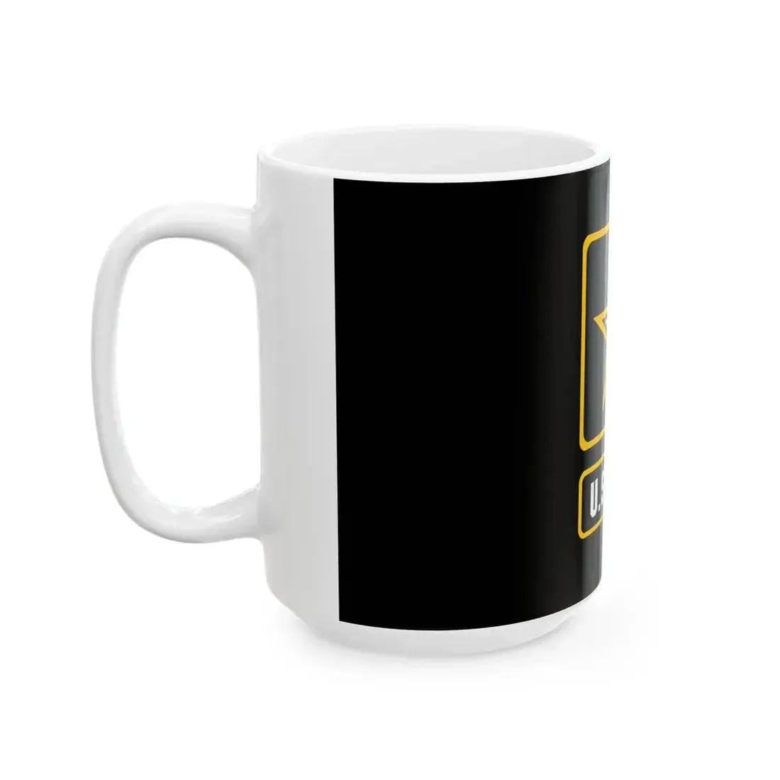 US Army logo flag (United States) White Coffee Mug - Go Mug Yourself