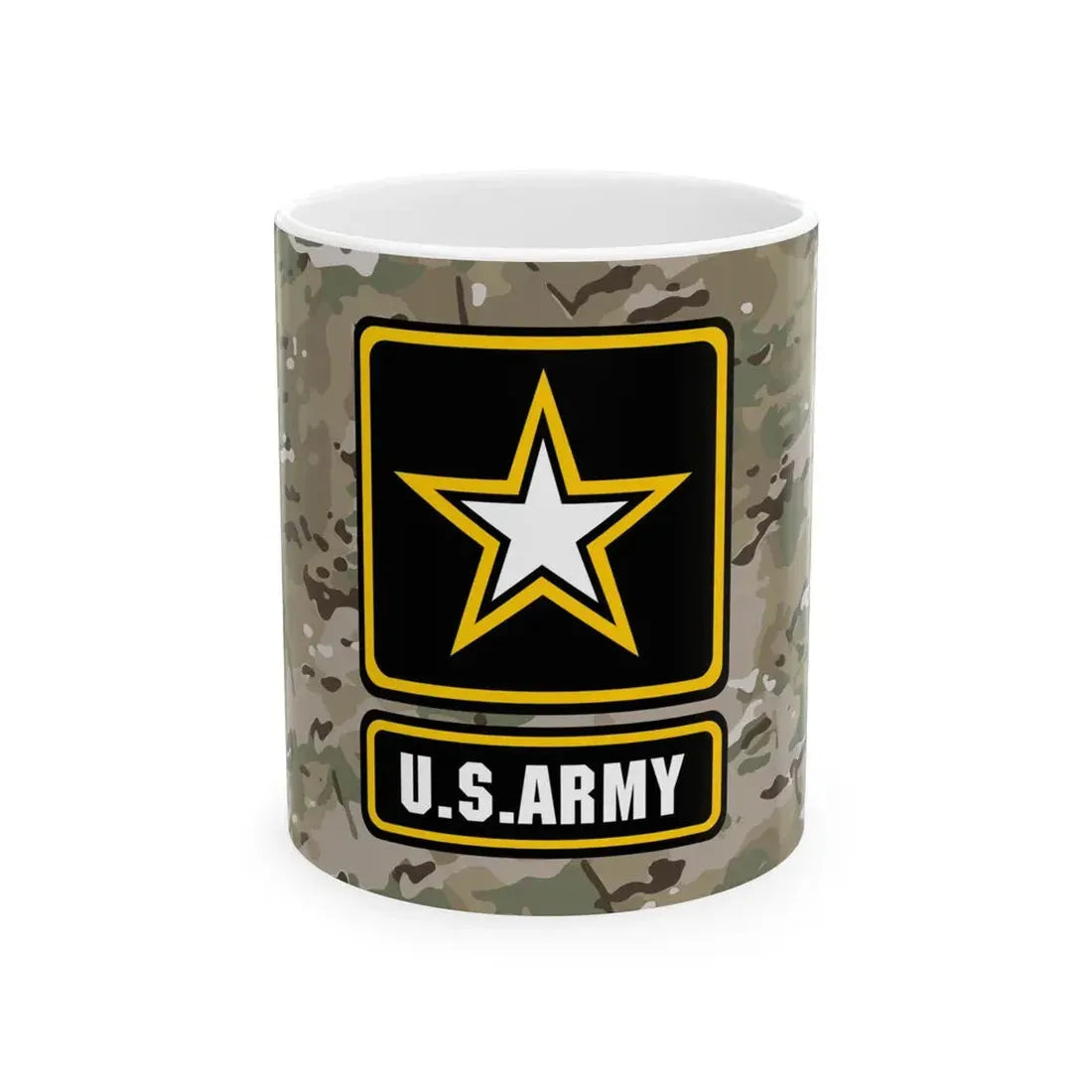 U.S. Army MultiCam flag (United States) White Coffee Mug 11oz - Go Mug Yourself