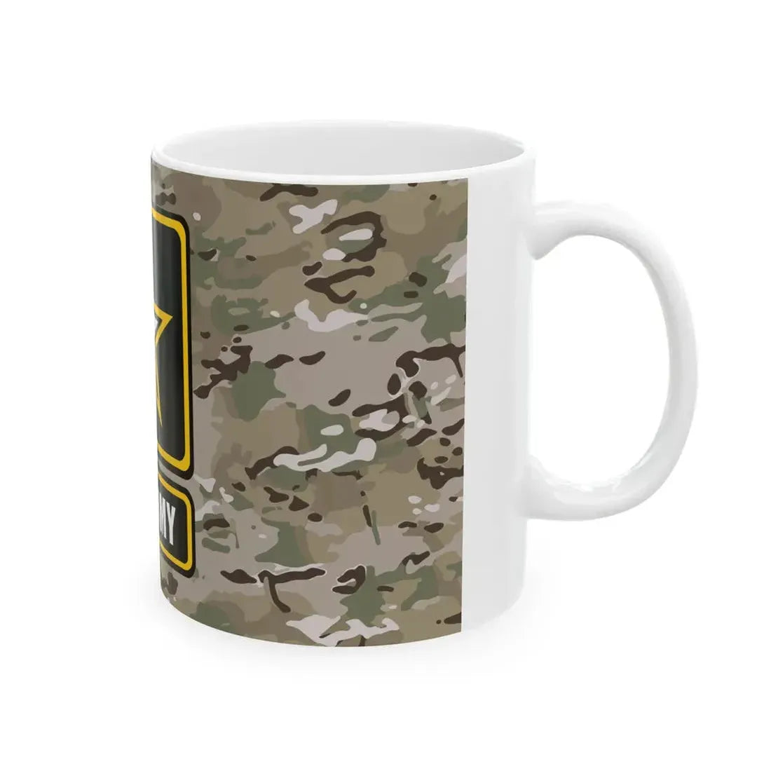 U.S. Army MultiCam flag (United States) White Coffee Mug - Go Mug Yourself