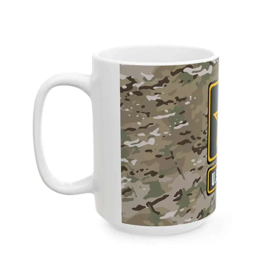 U.S. Army MultiCam flag (United States) White Coffee Mug - Go Mug Yourself