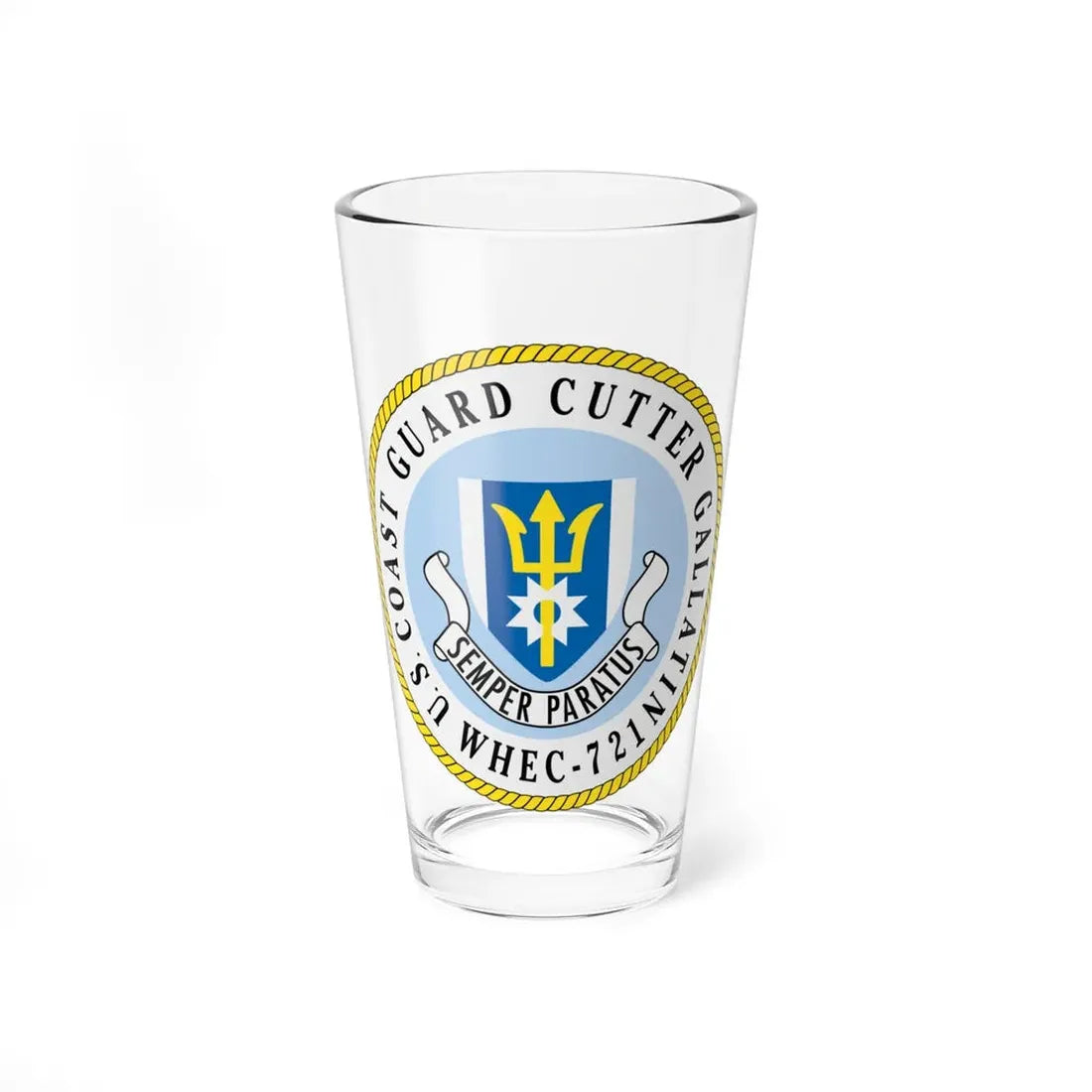 US Coast Guard Cutter Gallatin WHEC 721 (U.S. Coast Guard) Pint Glass 16oz 16oz - Go Mug Yourself