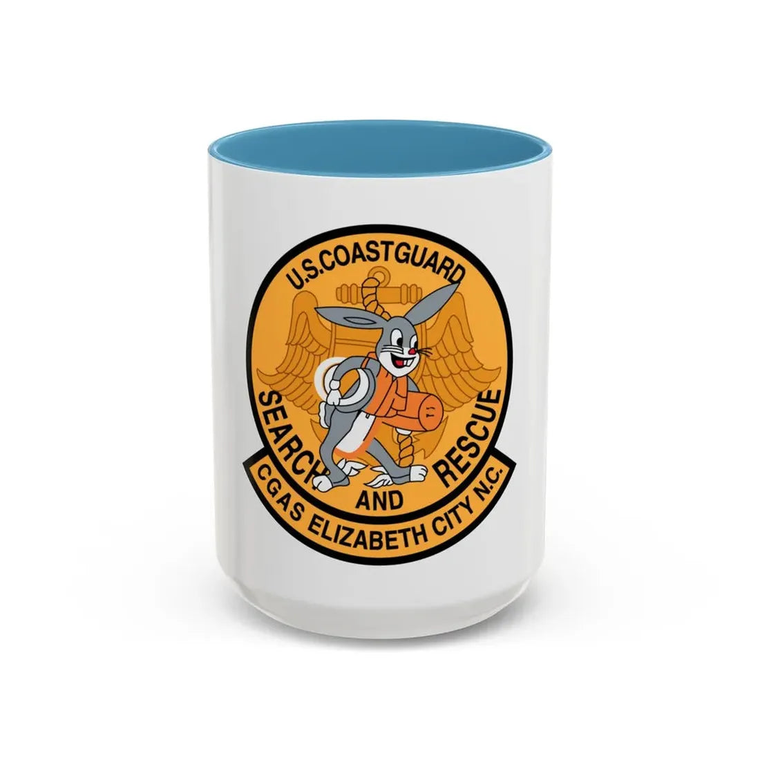 US Coast Guard Search And Rescue (U.S. Coast Guard) Accent Coffee Mug 15oz Light Blue - Go Mug Yourself