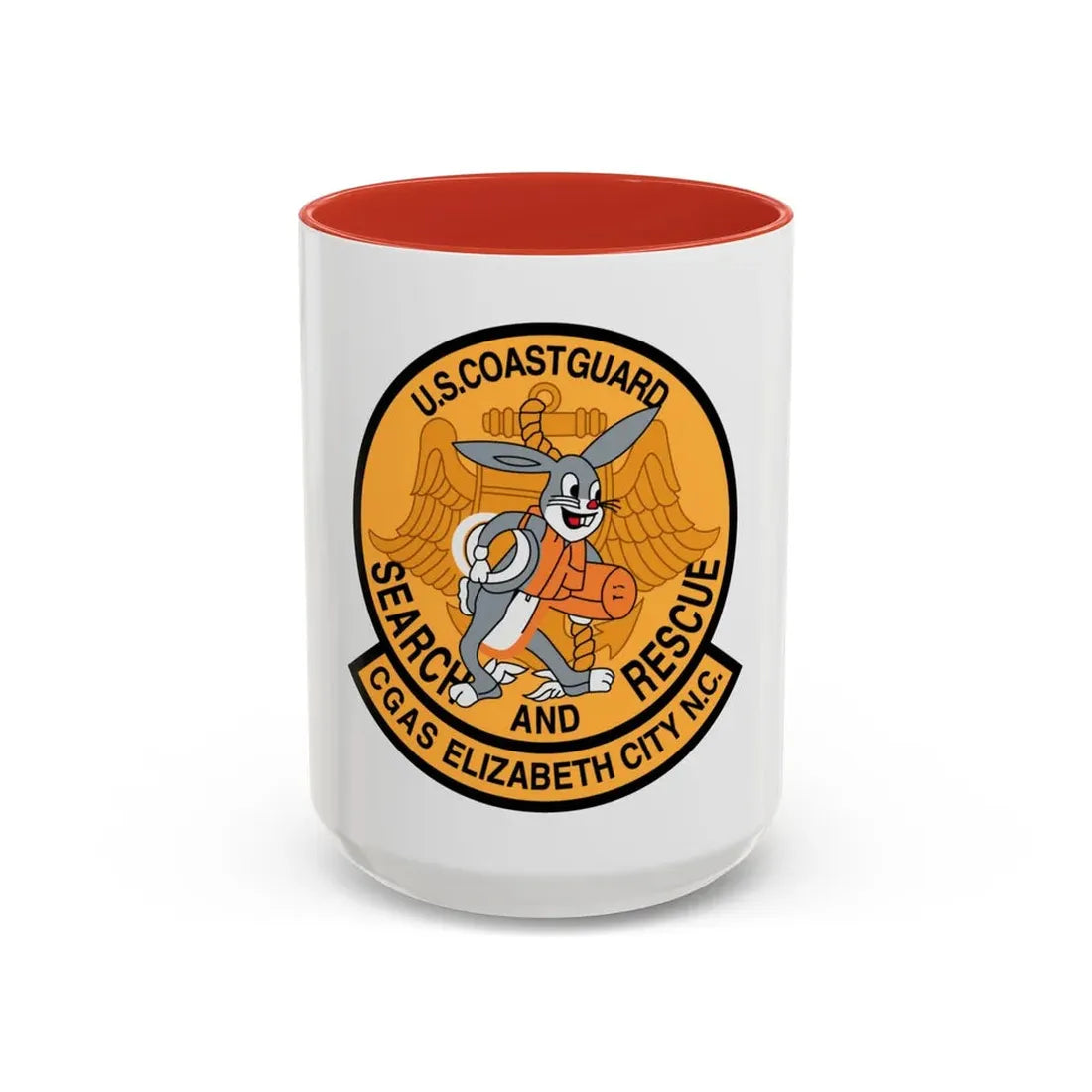 US Coast Guard Search And Rescue (U.S. Coast Guard) Accent Coffee Mug 15oz Red - Go Mug Yourself