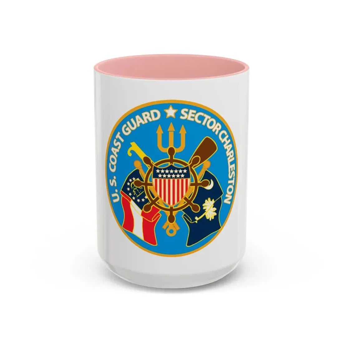 US Coast Guard Sector Charleston (U.S. Coast Guard) Accent Coffee Mug 15oz Pink - Go Mug Yourself