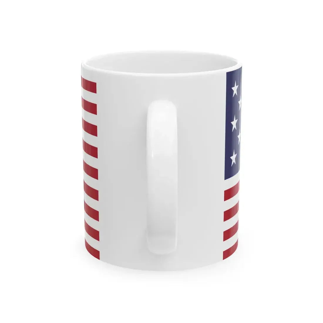US flag with 18 stars (United States) White Coffee Mug - Go Mug Yourself