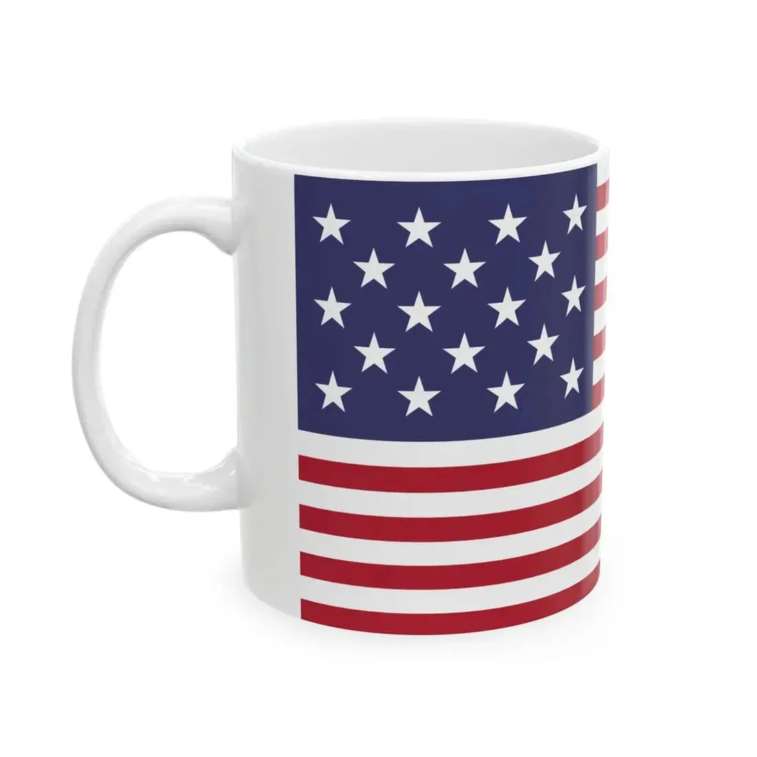 US flag with 18 stars (United States) White Coffee Mug - Go Mug Yourself