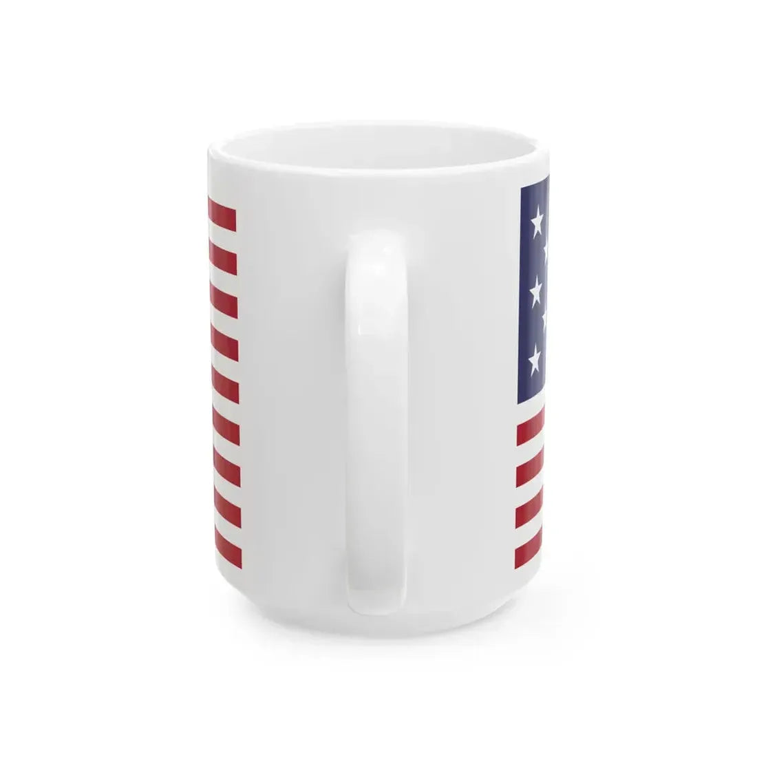US flag with 18 stars (United States) White Coffee Mug - Go Mug Yourself