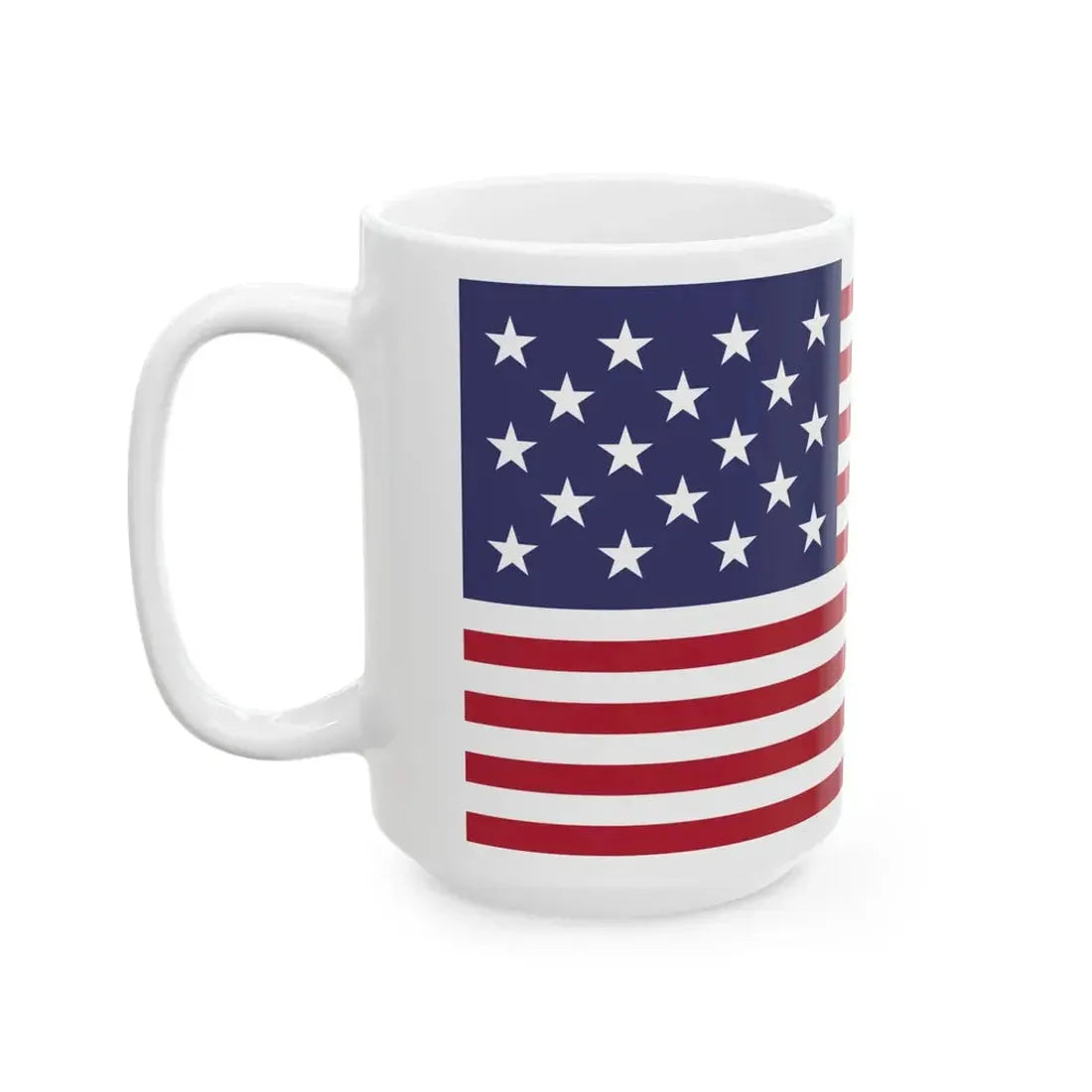 US flag with 18 stars (United States) White Coffee Mug - Go Mug Yourself