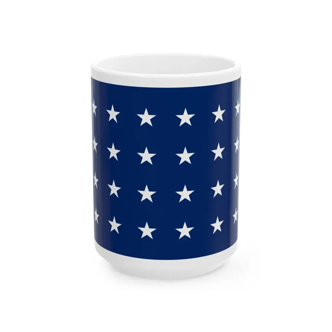 US Naval Jack 24 stars (United States) White Coffee Mug 15oz - Go Mug Yourself