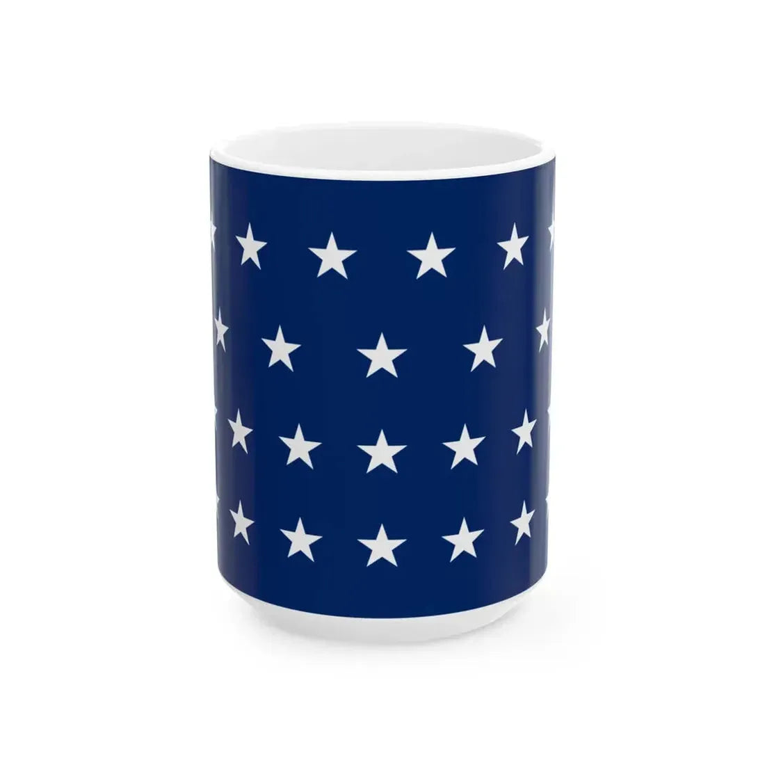 US Naval Jack 25 stars (United States) White Coffee Mug 15oz - Go Mug Yourself