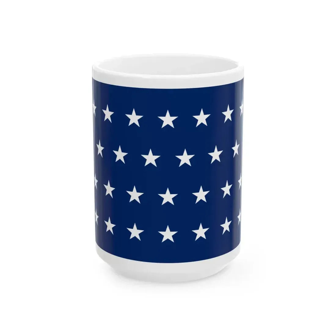 US Naval Jack 27 stars (United States) White Coffee Mug 15oz - Go Mug Yourself
