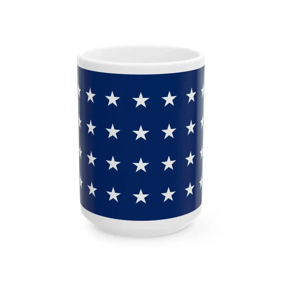 US Naval Jack 28 stars (United States) White Coffee Mug 15oz - Go Mug Yourself