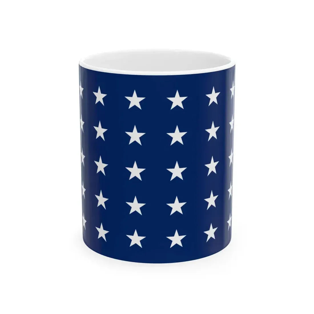 US Naval Jack 30 stars (United States) White Coffee Mug 11oz - Go Mug Yourself