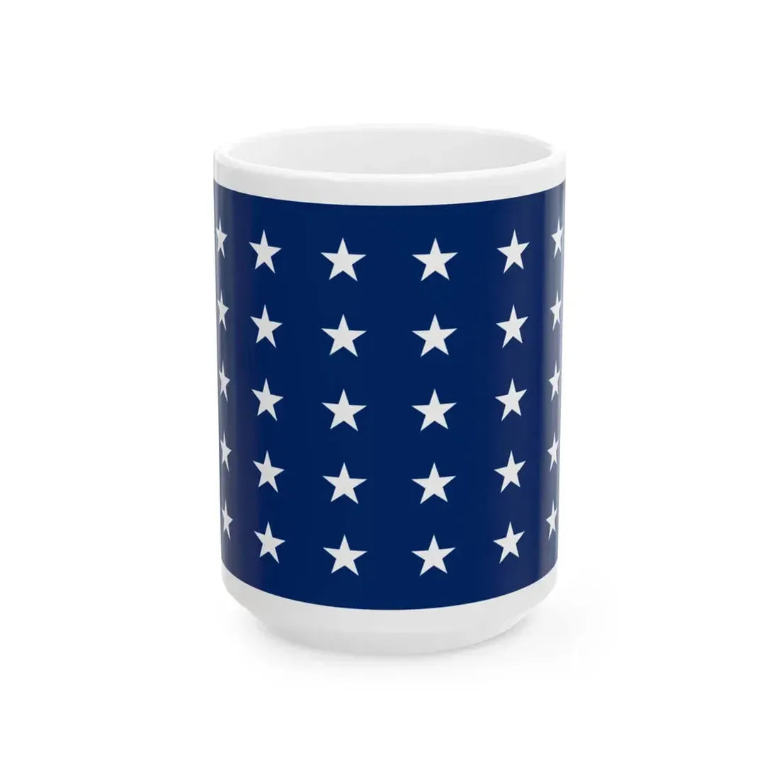 US Naval Jack 30 stars (United States) White Coffee Mug 15oz - Go Mug Yourself
