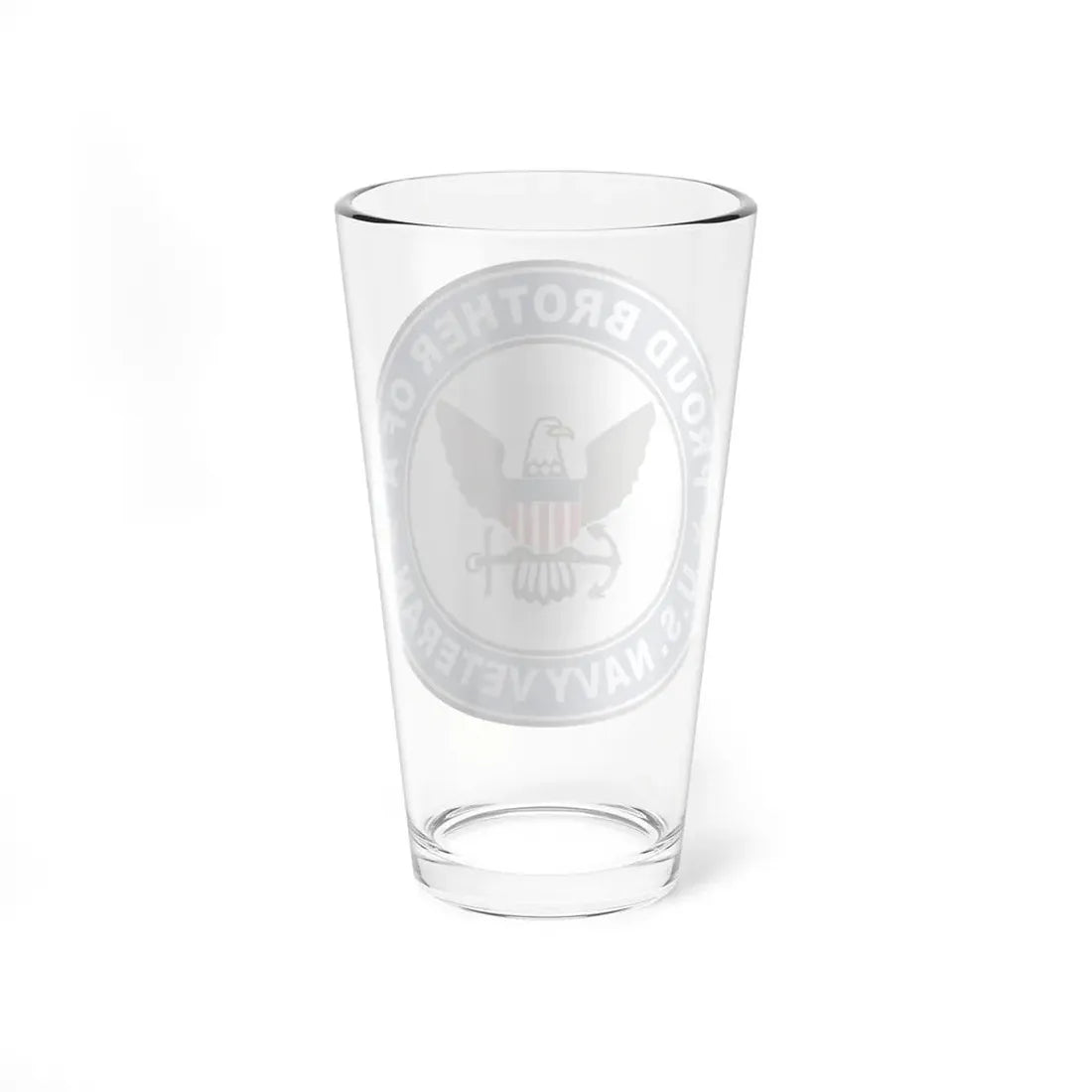 US Navy Veteran Proud Brother (U.S. Navy) Pint Glass 16oz - Go Mug Yourself