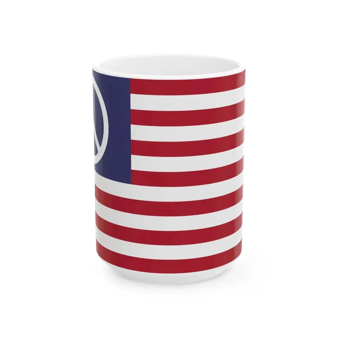 US Peace flag (United States) White Coffee Mug 15oz - Go Mug Yourself