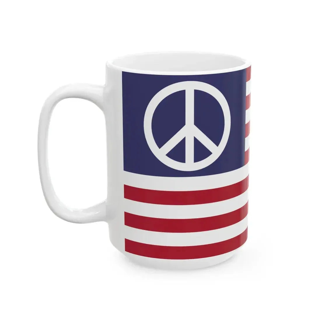 US Peace flag (United States) White Coffee Mug - Go Mug Yourself