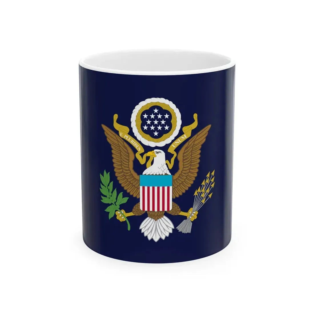 US Presidential Flag Navy 1899 (United States) White Coffee Mug 11oz - Go Mug Yourself