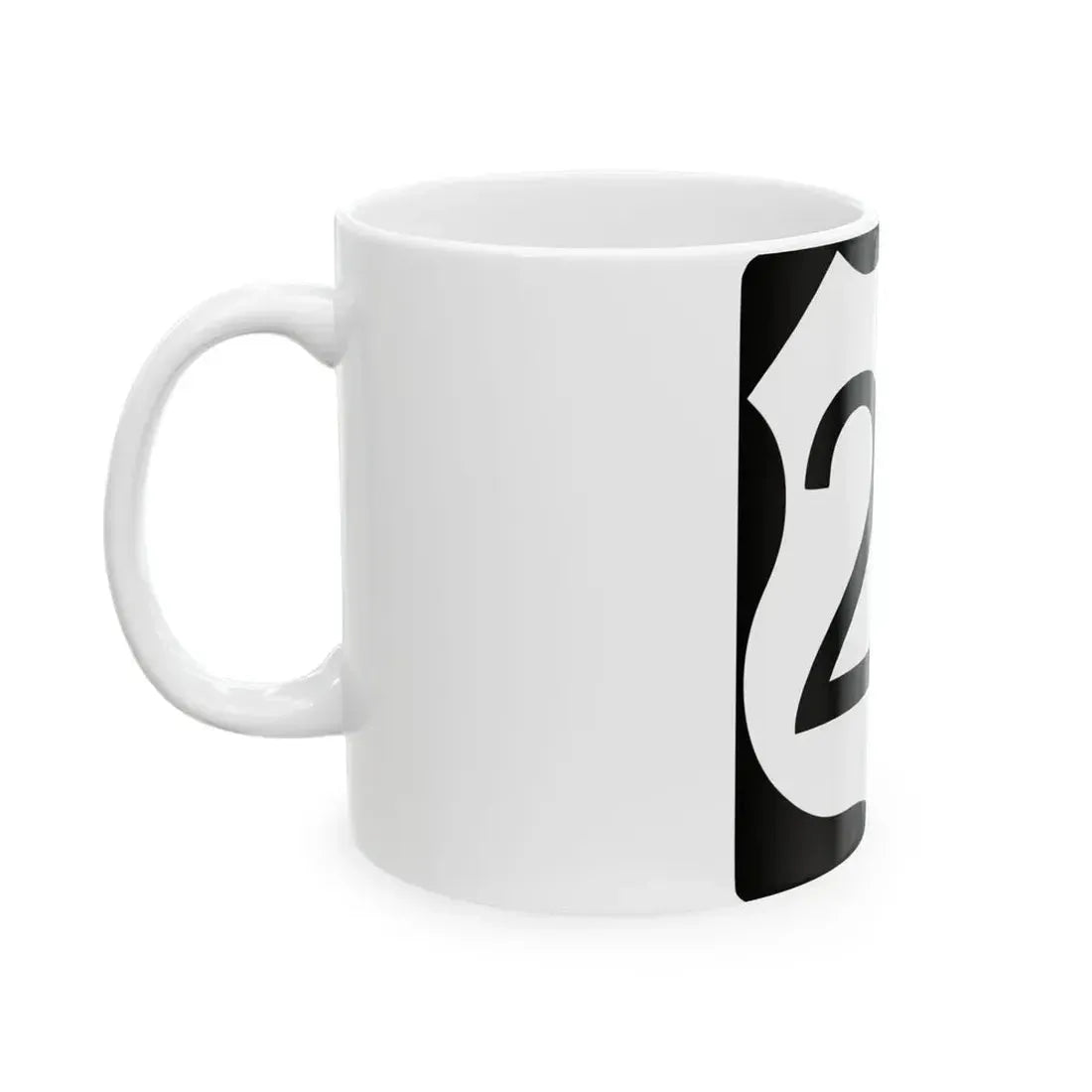 US Route 20 in Illinois Road Sign (Illinois) (Road Sign) White Coffee Mug - Go Mug Yourself