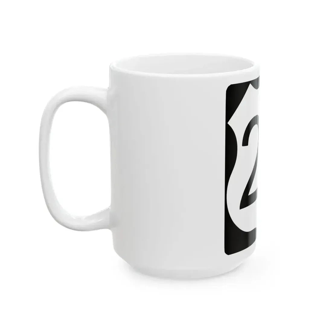 US Route 20 in Illinois Road Sign (Illinois) (Road Sign) White Coffee Mug - Go Mug Yourself