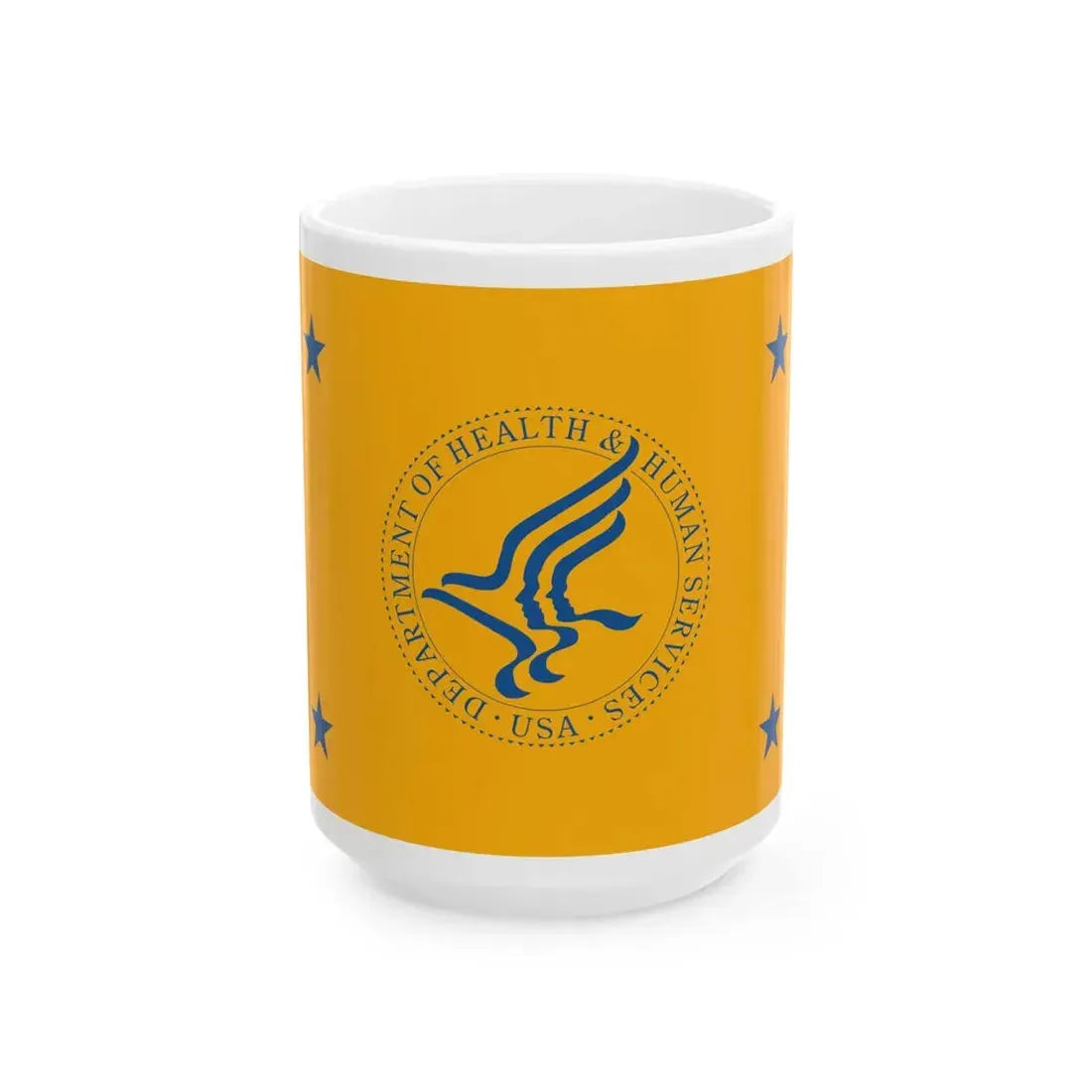 US Secretary of Health and Human Services flag (United States) White Coffee Mug 15oz - Go Mug Yourself