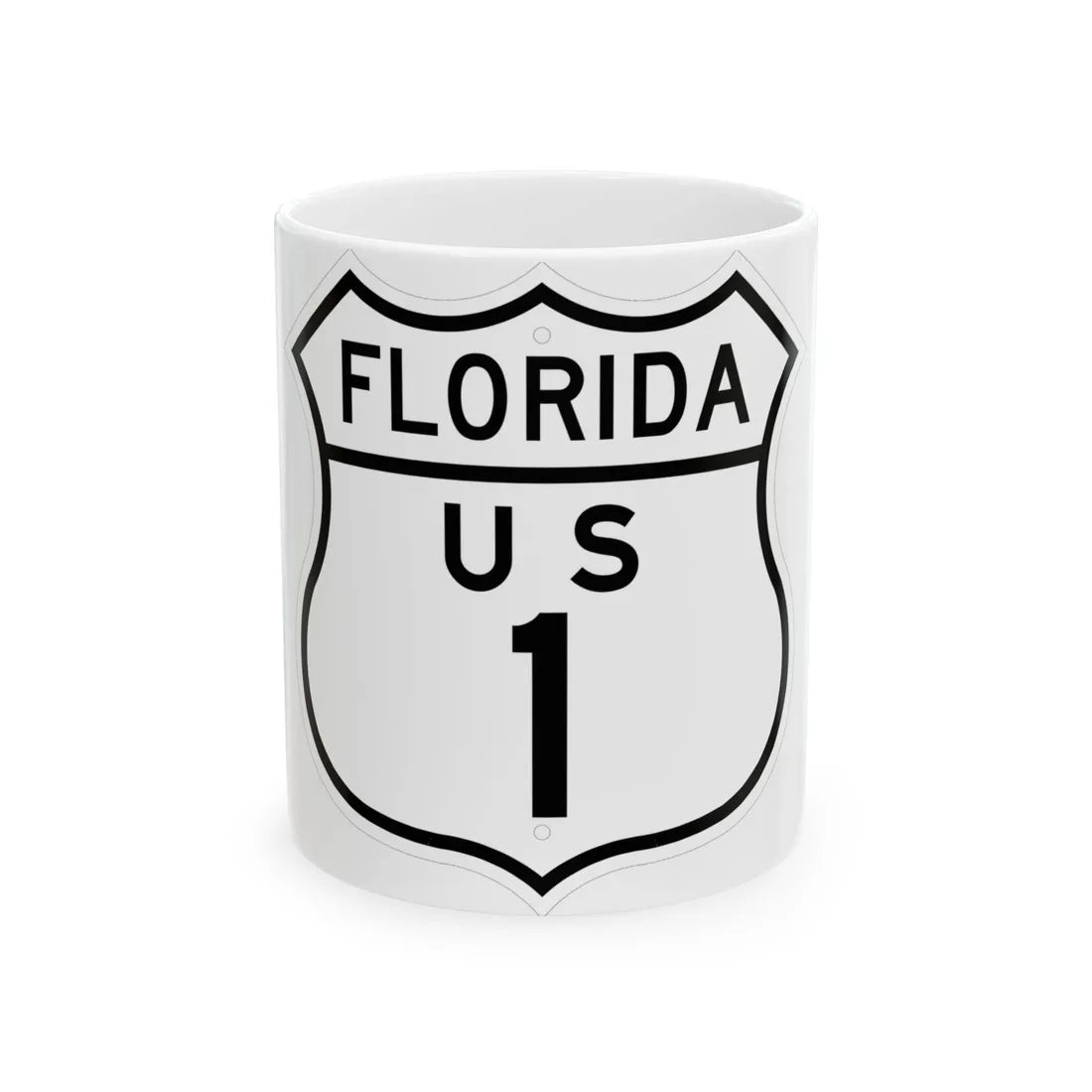 US XX 1948 (Florida) (Road Sign) White Coffee Mug 11oz - Go Mug Yourself