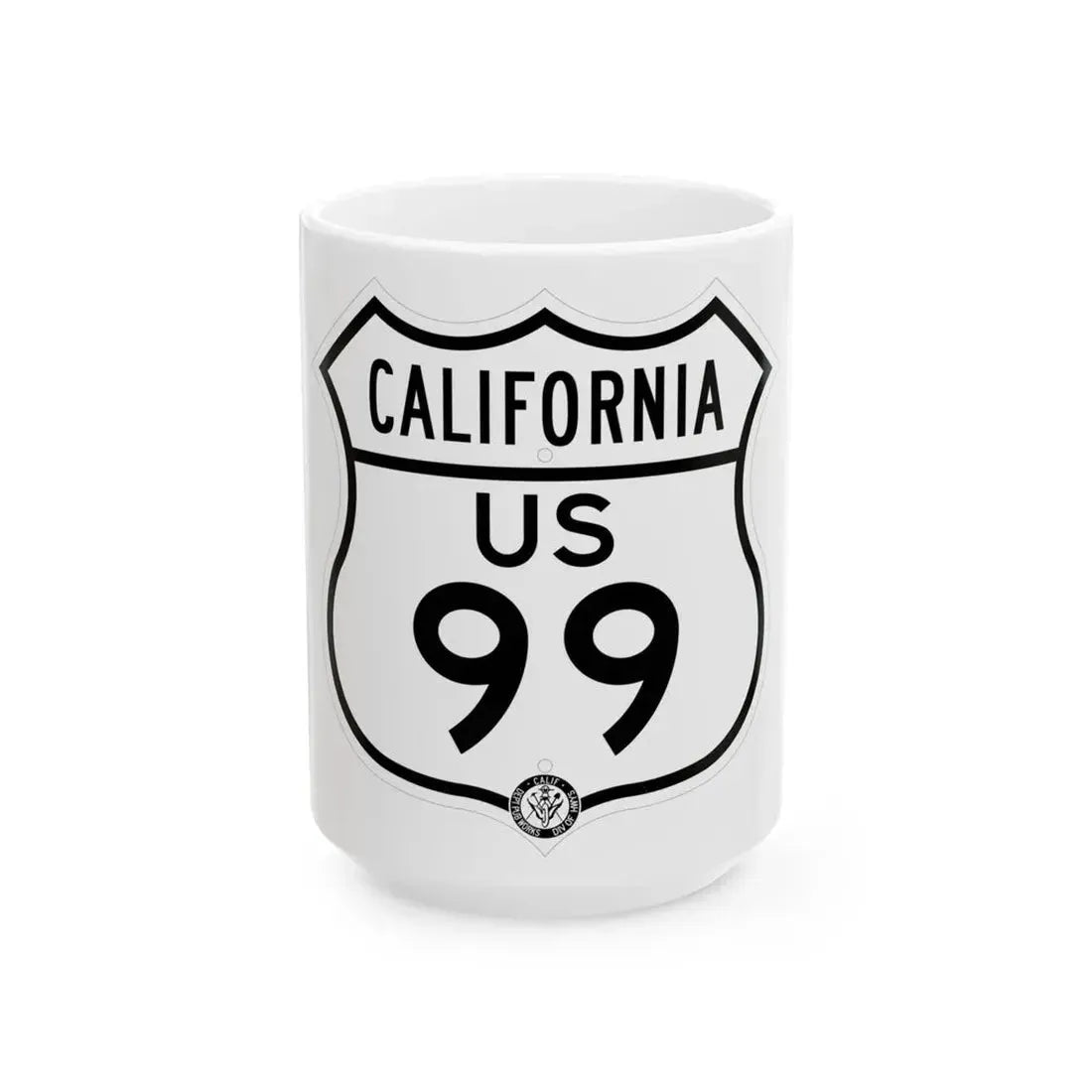 US XX California 1948 (California) (Road Sign) White Coffee Mug 15oz - Go Mug Yourself