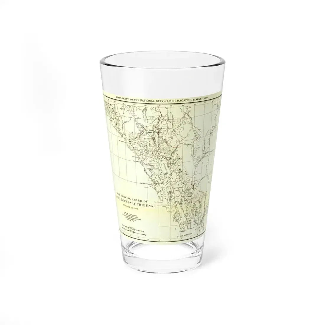 USA - Alaska (1903) (Map) Pint Glass 16oz 16oz - Go Mug Yourself