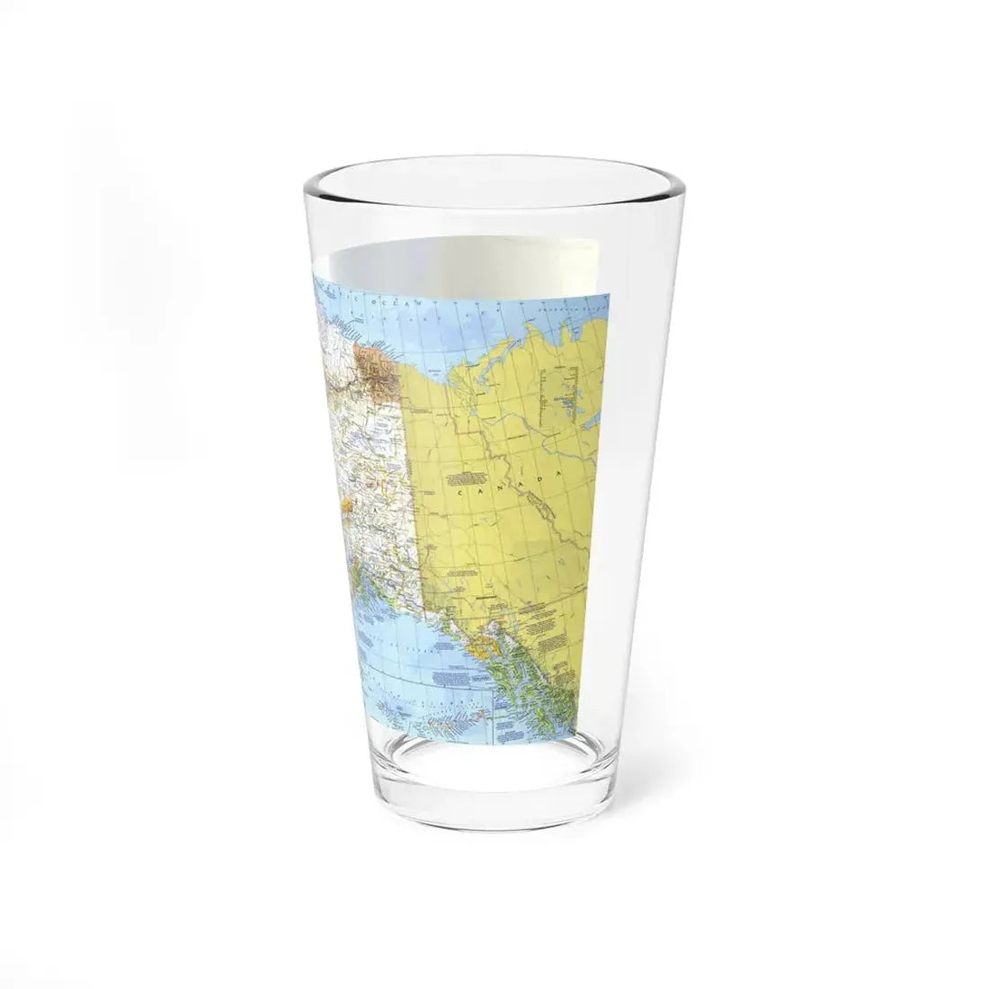 USA - Alaska (1975) (Map) Pint Glass 16oz - Go Mug Yourself