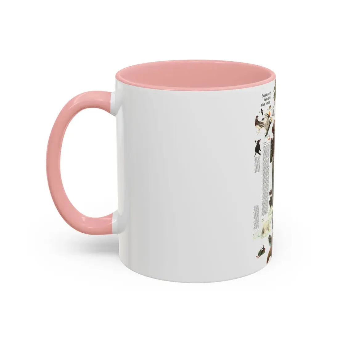 USA - Alaska, Beauty and Beasts (1975) (Map) Accent Coffee Mug - Go Mug Yourself