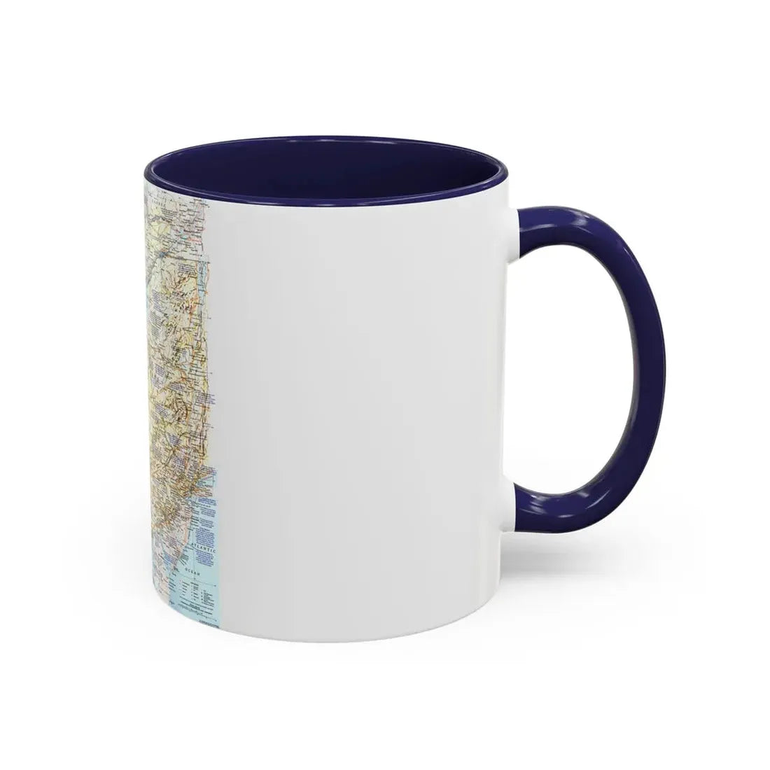 USA - Atlantic Gateways 1 (1983) (Map) Accent Coffee Mug - Go Mug Yourself