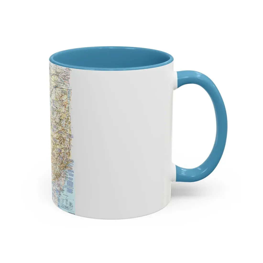 USA - Atlantic Gateways 1 (1983) (Map) Accent Coffee Mug - Go Mug Yourself