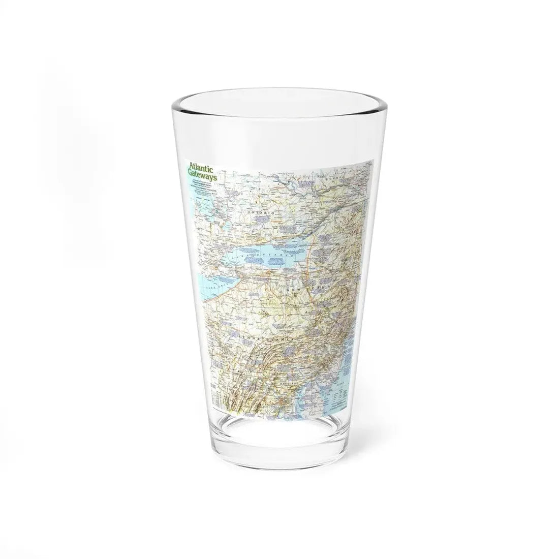 USA - Atlantic Gateways 1 (1983) (Map) Pint Glass 16oz 16oz - Go Mug Yourself