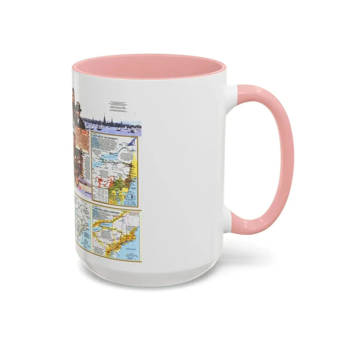 USA - Atlantic Gateways 2 (1983) (Map) Accent Coffee Mug - Go Mug Yourself