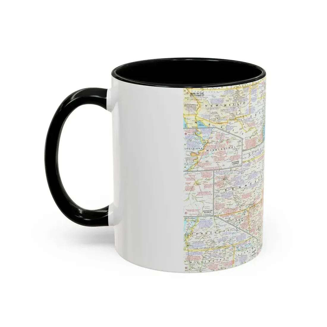 USA - Battlefields of the Civil War 2 (1961) (Map) Accent Coffee Mug - Go Mug Yourself