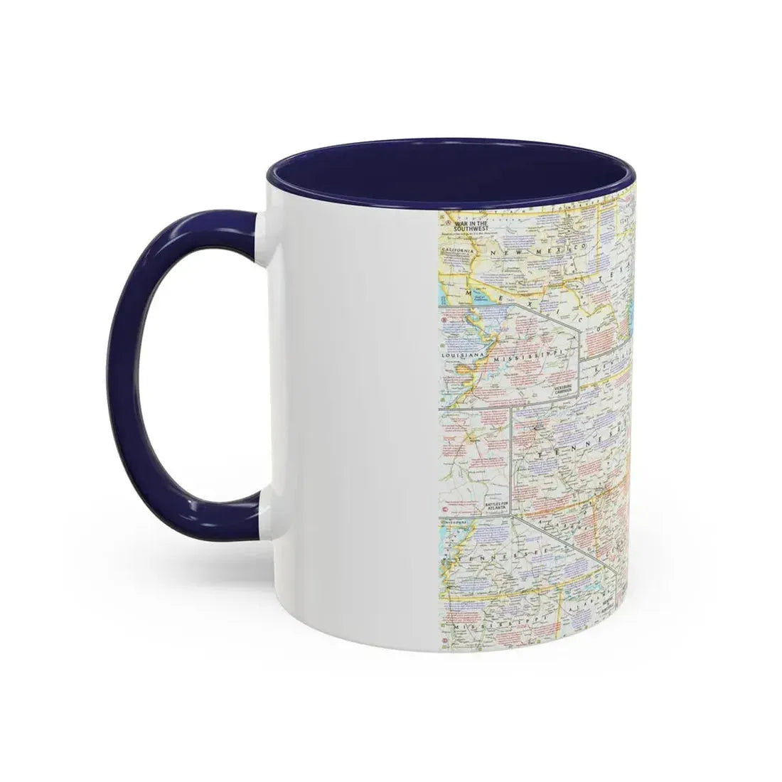 USA - Battlefields of the Civil War 2 (1961) (Map) Accent Coffee Mug - Go Mug Yourself