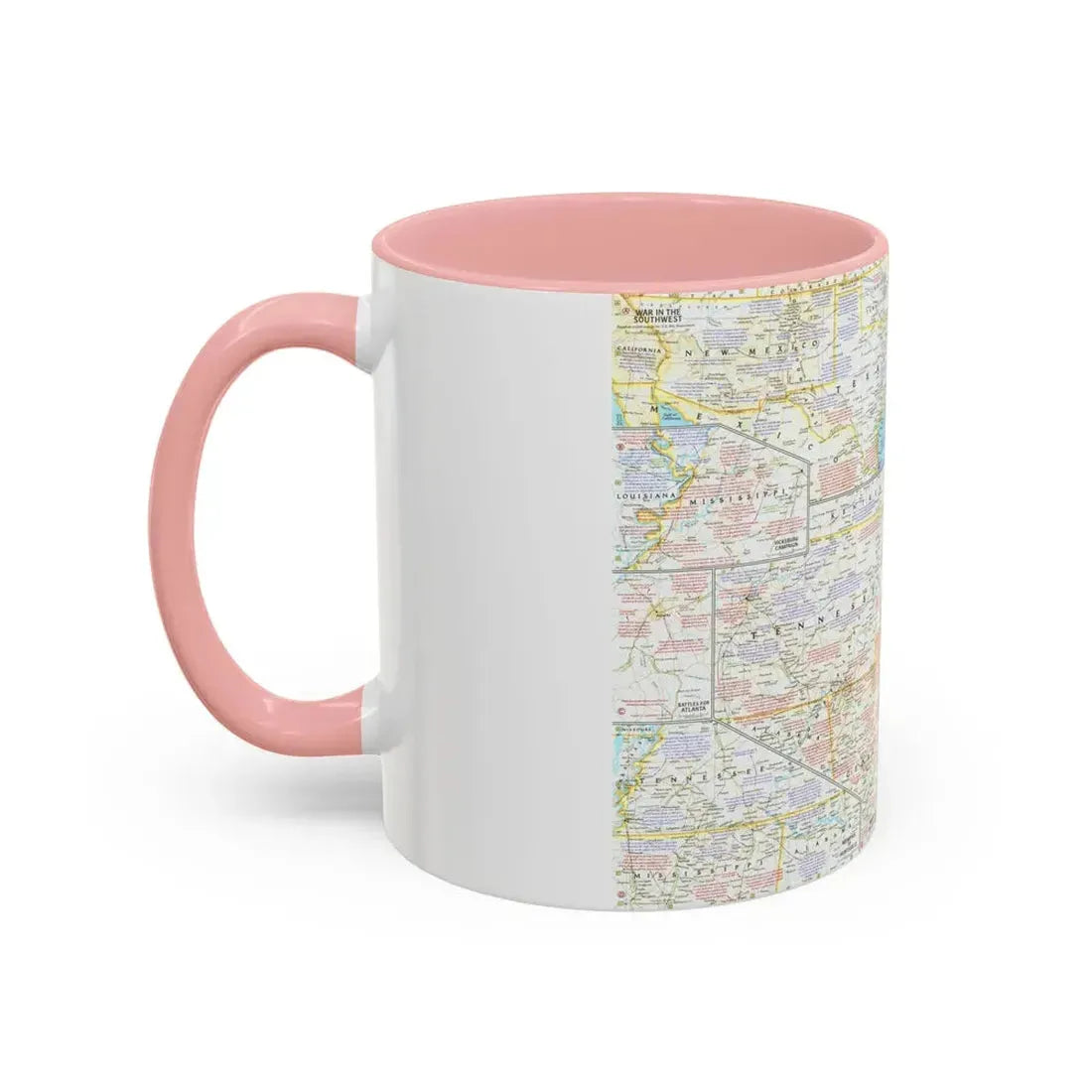 USA - Battlefields of the Civil War 2 (1961) (Map) Accent Coffee Mug - Go Mug Yourself