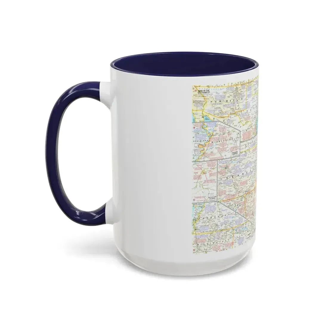 USA - Battlefields of the Civil War 2 (1961) (Map) Accent Coffee Mug - Go Mug Yourself
