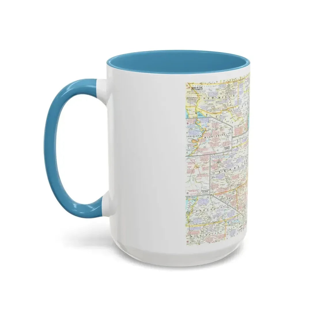 USA - Battlefields of the Civil War 2 (1961) (Map) Accent Coffee Mug - Go Mug Yourself