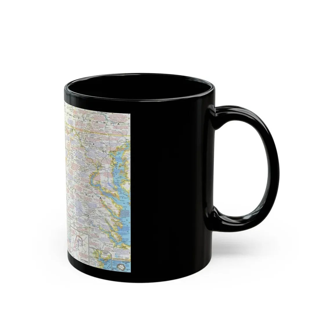 USA - Battlefields of the Civil War 2 (1961) (Map) Black Coffee Mug - Go Mug Yourself