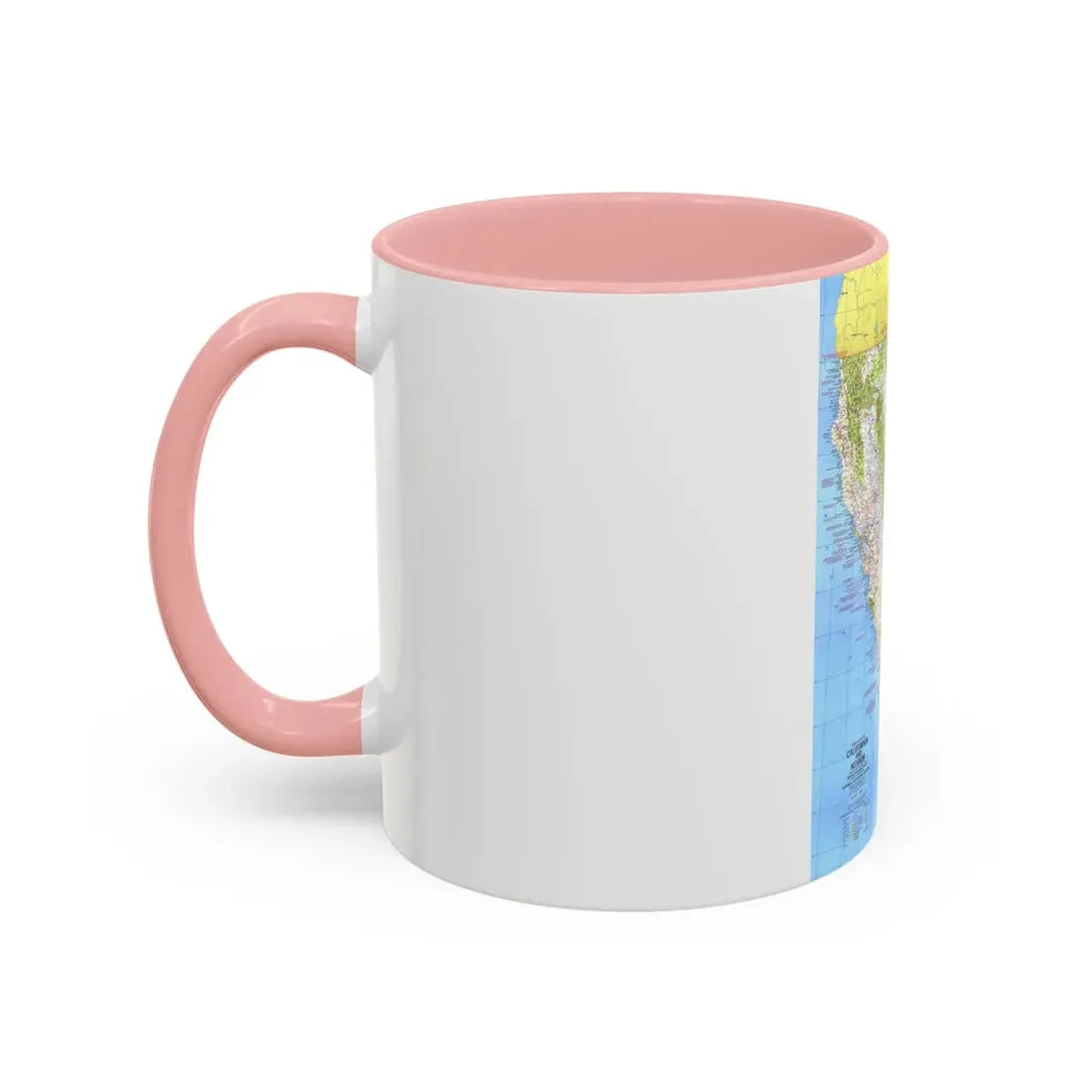 USA - California and Nevada 1 (1974) (Map) Accent Coffee Mug - Go Mug Yourself