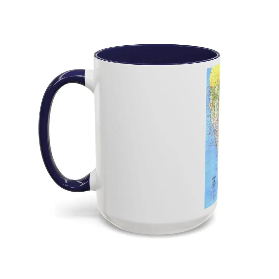 USA - California and Nevada 1 (1974) (Map) Accent Coffee Mug - Go Mug Yourself