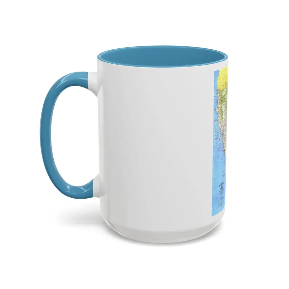 USA - California and Nevada 1 (1974) (Map) Accent Coffee Mug - Go Mug Yourself
