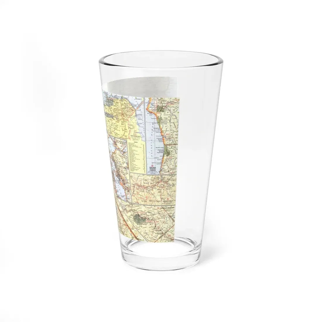 USA - California, Northern (1966) (Map) Pint Glass 16oz - Go Mug Yourself