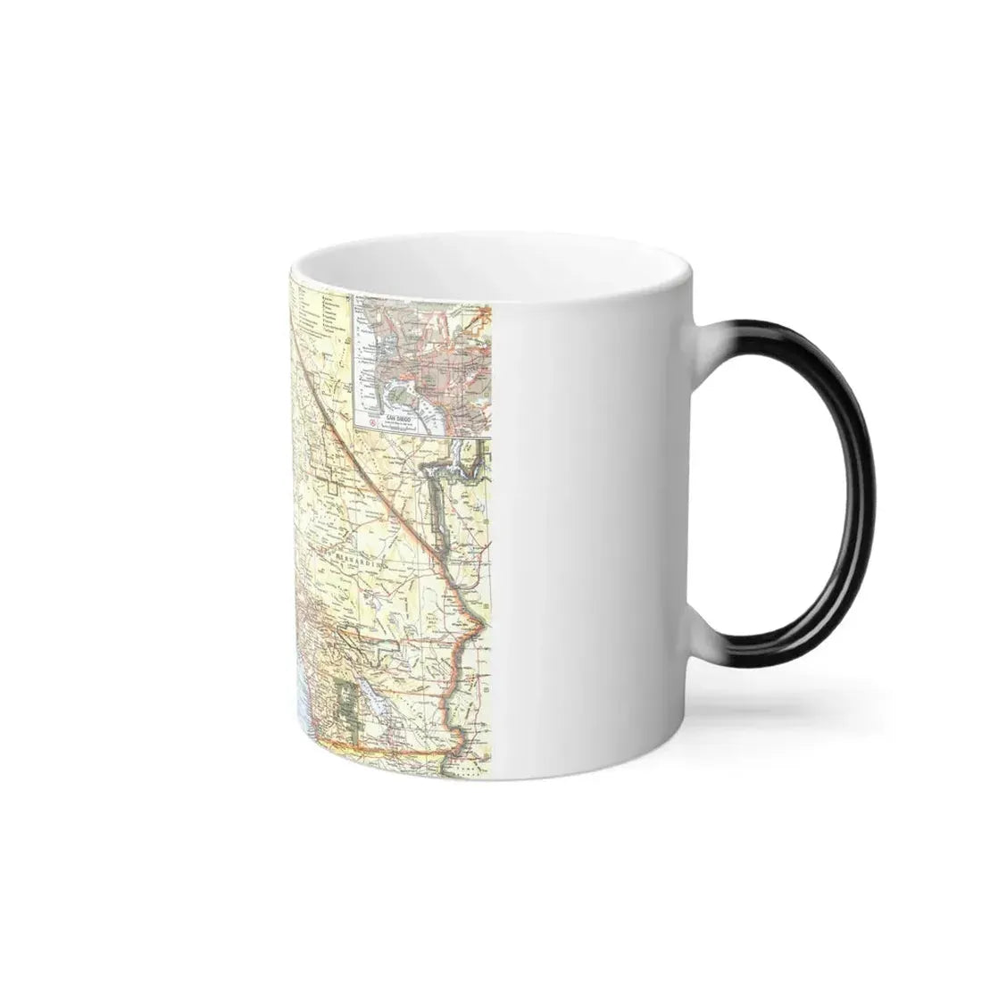 USA - California, Southern (1966) (Map) Color Changing Mug 11oz - Go Mug Yourself