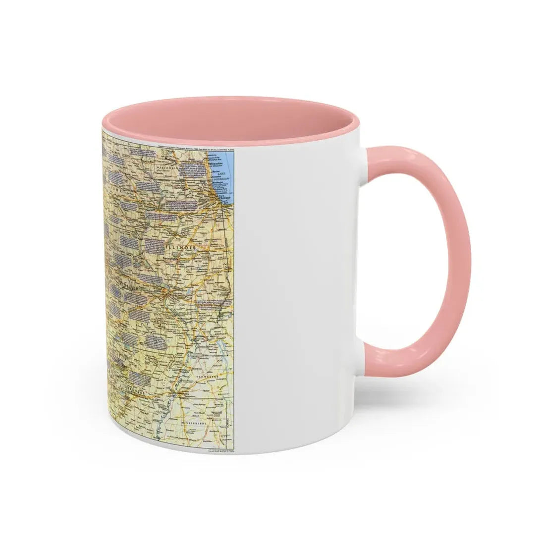 USA - Central Plains 1 (1985) (Map) Accent Coffee Mug - Go Mug Yourself